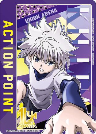 Image of Action Point Card (AP03) (Killua Zoldyck) (UEPR/HTR-AP03) - Union Arena Promotion Cards