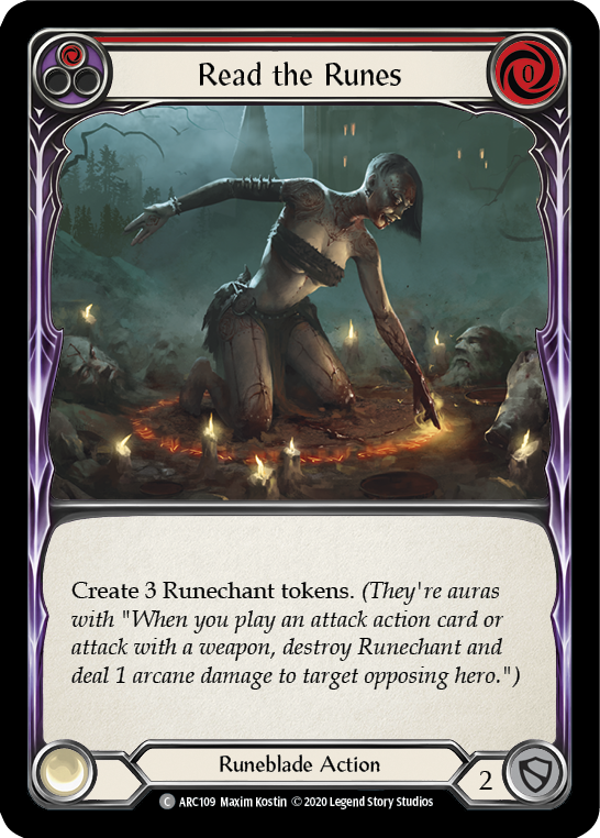 Image of Read the Runes (Red) [U-ARC109] (Arcane Rising Unlimited)  Unlimited Normal