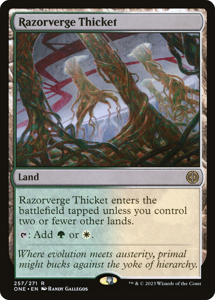 Image of Razorverge Thicket [Phyrexia: All Will Be One]