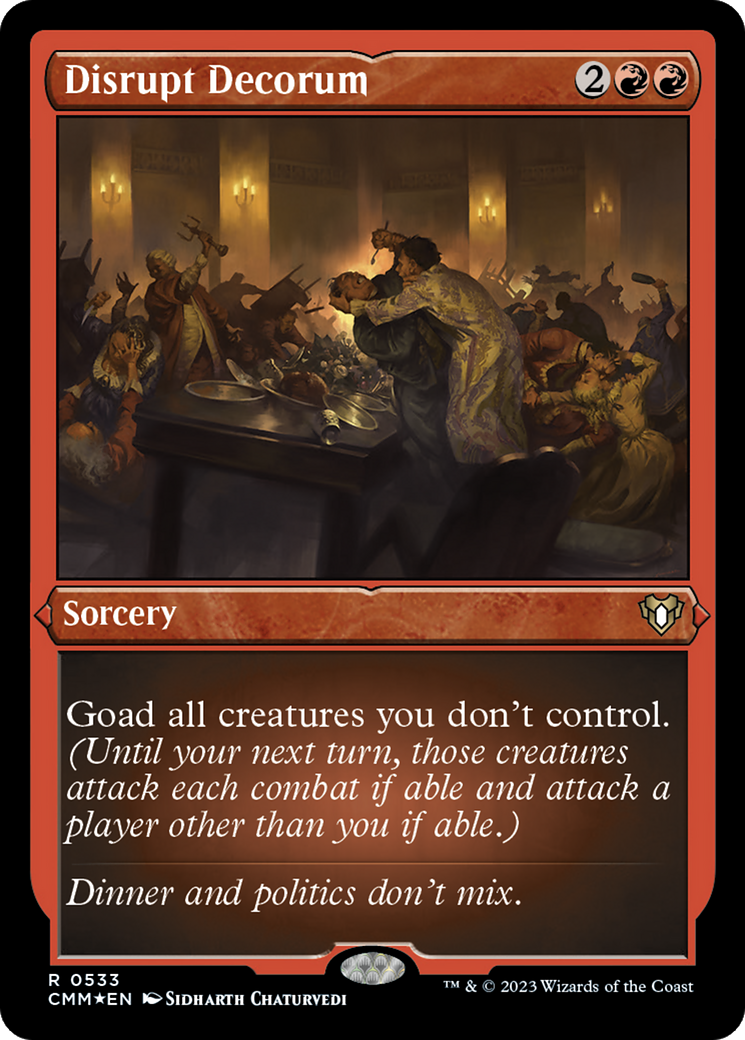 Image of Disrupt Decorum (Foil Etched) [Commander Masters]