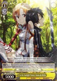 Image of In the Sunlight Forest, Asuna & Kirito (SAO/S26-PE02 PR) (Promo) [Sword Art Online Vol.2]