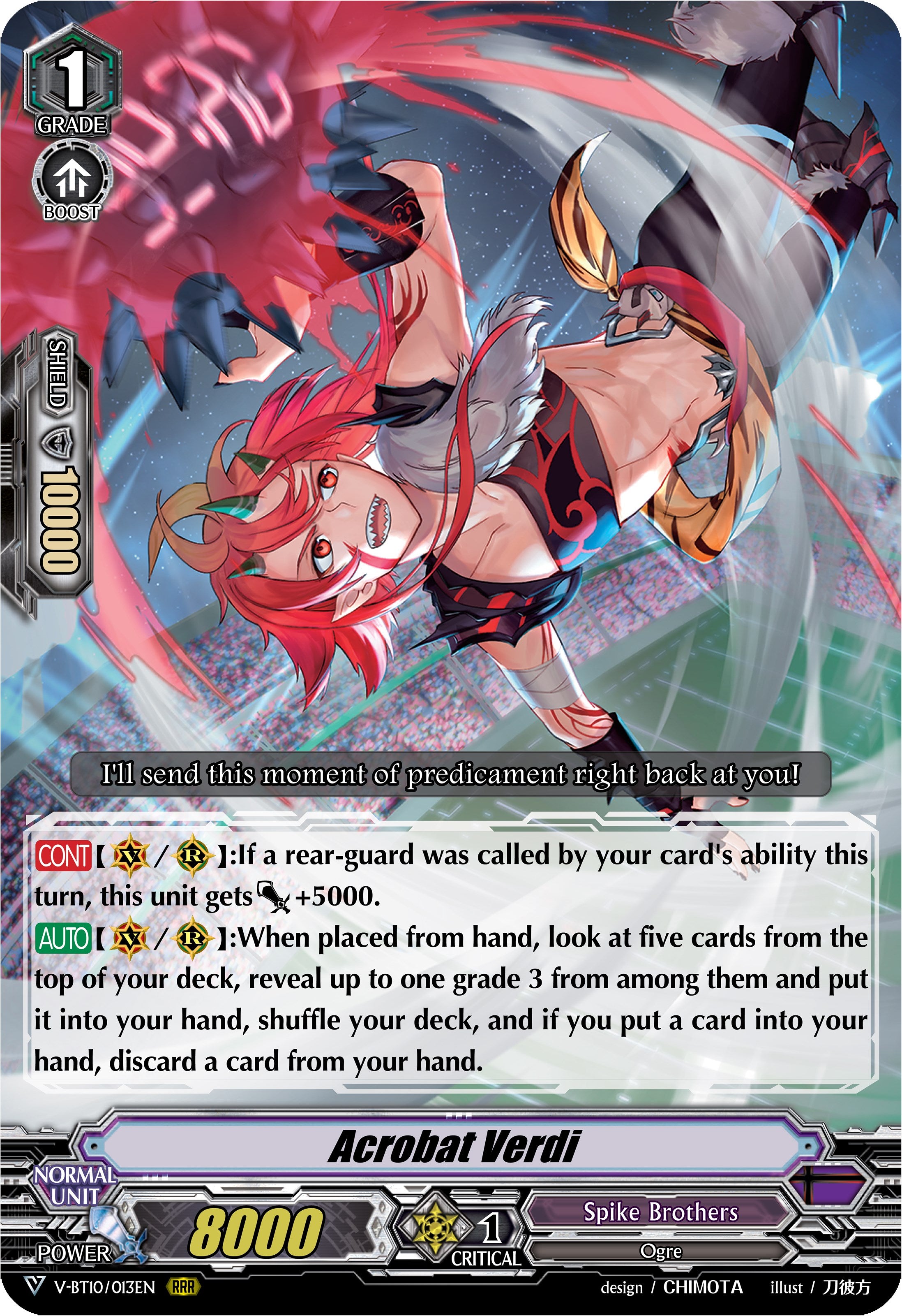 Image of Acrobat Verdi (V-BT10/013EN) [Phantom Dragon Aeon]