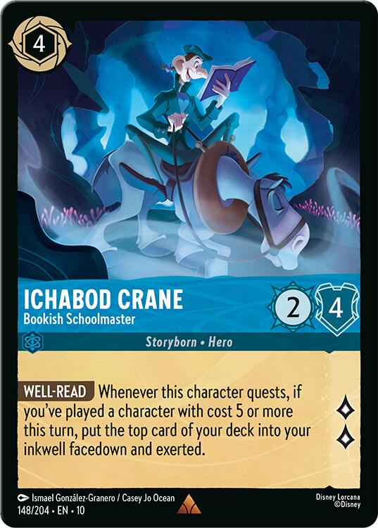 Image of Ichabod Crane - Bookish Schoolmaster (148/204) [Whispers in the Well]