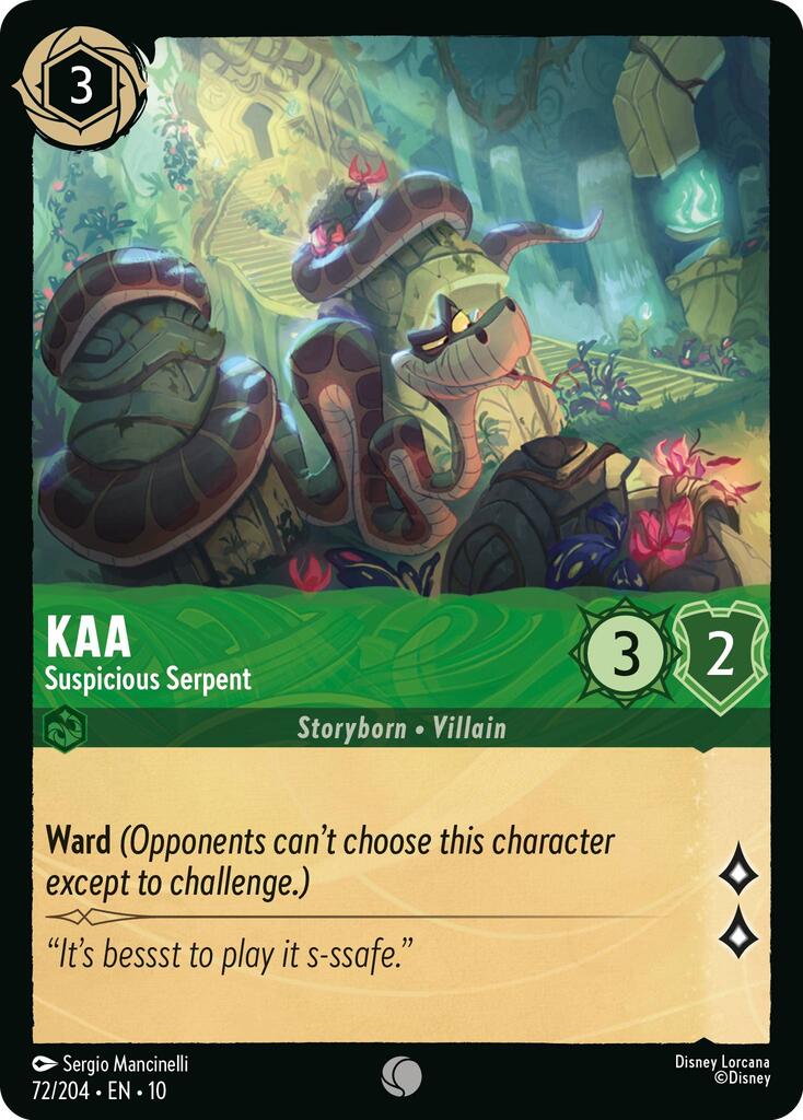 Image of Kaa - Suspicious Serpent (72/204) [Whispers in the Well]