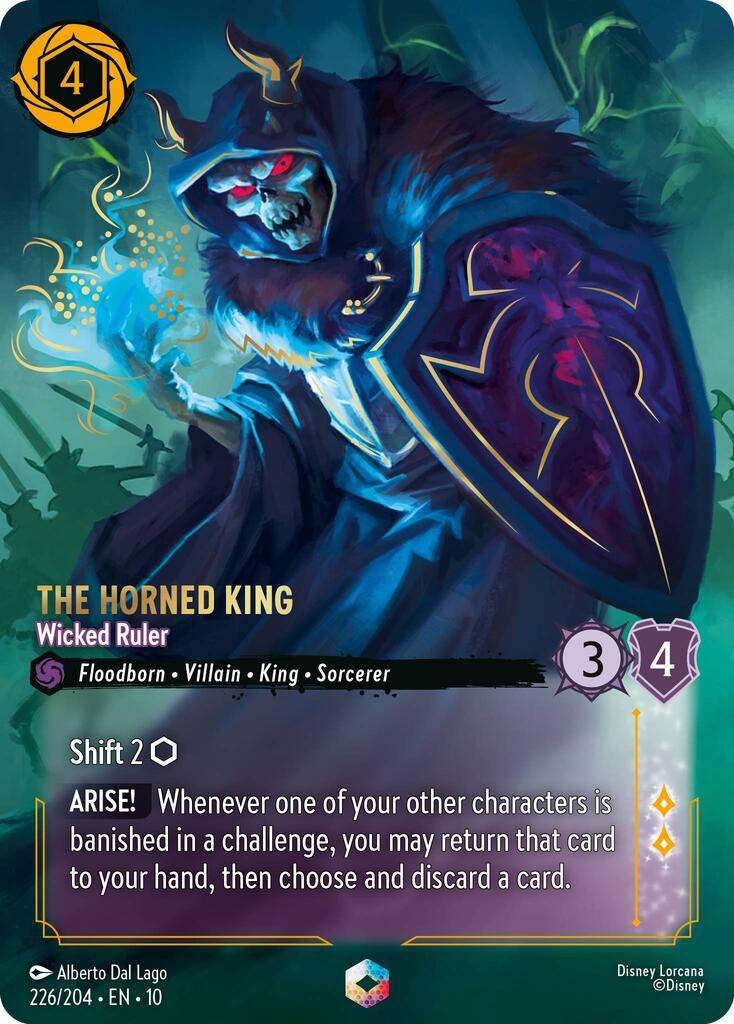 Image of The Horned King - Wicked Ruler (Enchanted) (226/204) [Whispers in the Well]