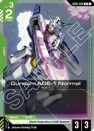 Image of Gundam AGE-1 Normal (GD02-029) (GD02 Release Event) (GD02-029) - Gundam Promotional Cards Holofoil