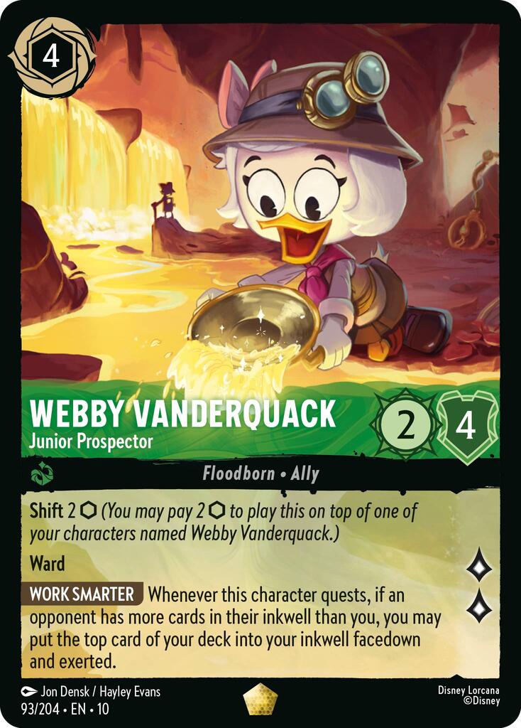 Image of Webby Vanderquack - Junior Prospector (93/204) [Whispers in the Well]