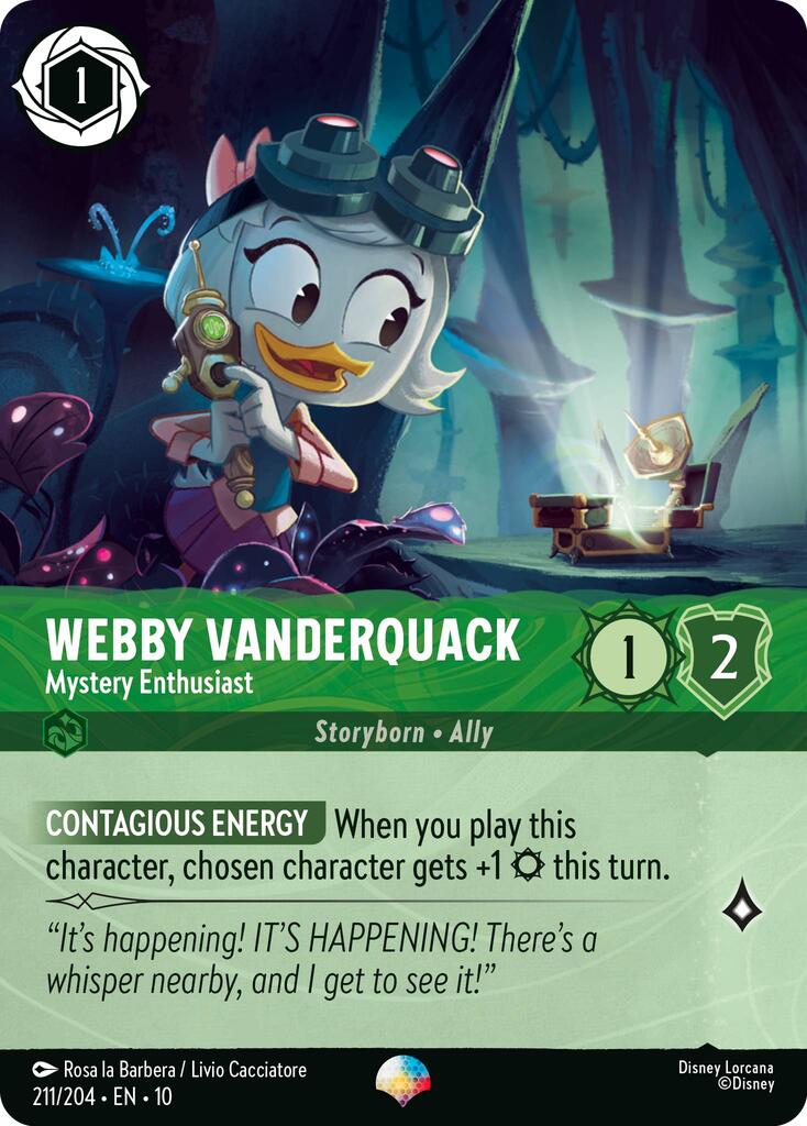 Image of Webby Vanderquack - Mystery Enthusiast (Epic) (211/204) [Whispers in the Well]