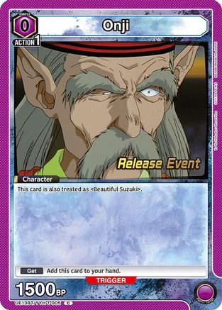 Image of Onji (UE13BT/YYH-1-005) - UE13BT Yu Yu Hakusho Ghost Files Release Event Cards