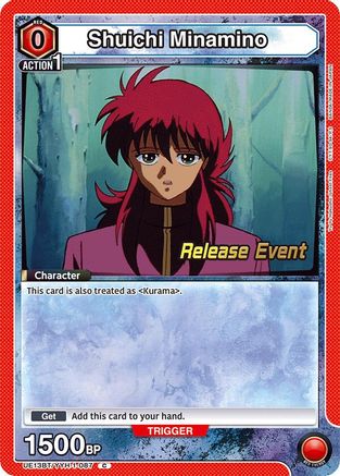 Image of Shuichi Minamino (UE13BT/YYH-1-087) - UE13BT Yu Yu Hakusho Ghost Files Release Event Cards