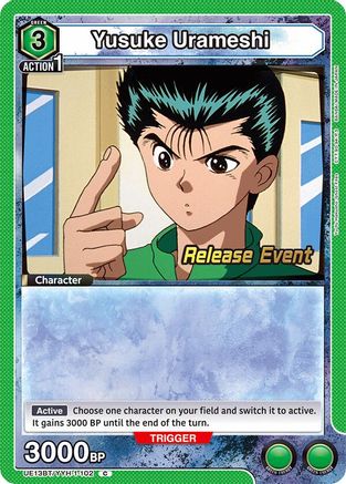 Image of Yusuke Urameshi (102) (UE13BT/YYH-1-102) - UE13BT Yu Yu Hakusho Ghost Files Release Event Cards