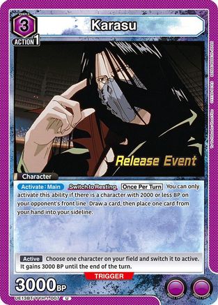 Image of Karasu (007) (UE13BT/YYH-1-007) - UE13BT Yu Yu Hakusho Ghost Files Release Event Cards