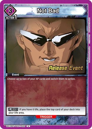 Image of Not Bad (UE13BT/YYH-1-033) - UE13BT Yu Yu Hakusho Ghost Files Release Event Cards