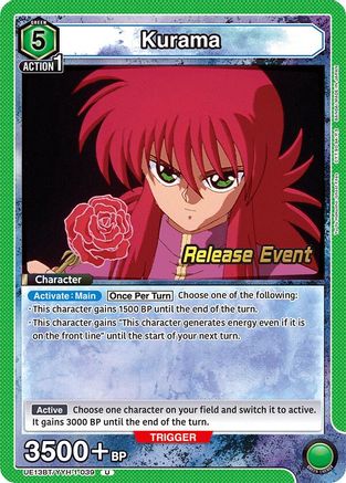 Image of Kurama (039) (UE13BT/YYH-1-039) - UE13BT Yu Yu Hakusho Ghost Files Release Event Cards