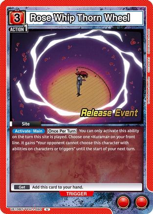 Image of Rose Whip Thorn Wheel (UE13BT/YYH-1-093) - UE13BT Yu Yu Hakusho Ghost Files Release Event Cards