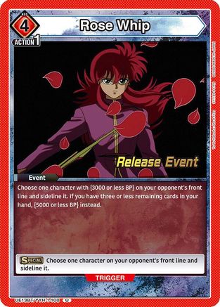 Image of Rose Whip (UE13BT/YYH-1-100) - UE13BT Yu Yu Hakusho Ghost Files Release Event Cards
