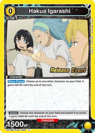 Image of Hakua Igarashi (UE12BT/KJ8-1-006) - UE12BT Kaiju No 8 Release Event Cards