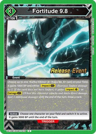 Image of Fortitude 9.8 (UE12BT/KJ8-1-078) - UE12BT Kaiju No 8 Release Event Cards