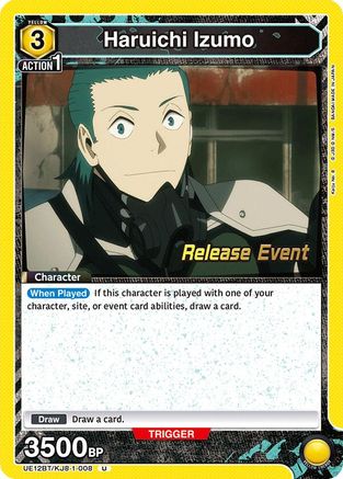 Image of Haruichi Izumo (008) (UE12BT/KJ8-1-008) - UE12BT Kaiju No 8 Release Event Cards
