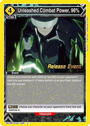 Image of Unleashed Combat Power, 96% (UE12BT/KJ8-1-035) - UE12BT Kaiju No 8 Release Event Cards