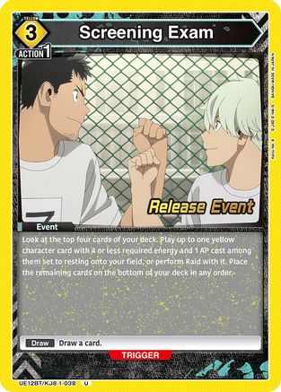 Image of Screening Exam (UE12BT/KJ8-1-038) - UE12BT Kaiju No 8 Release Event Cards