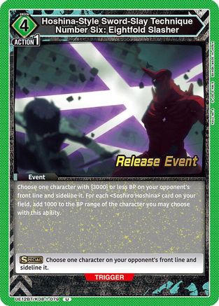 Image of Hoshina-Style Sword-Slay Technique Number Six: Eightfold Slasher (UE12BT/KJ8-1-079) - UE12BT Kaiju No 8 Release Event Cards