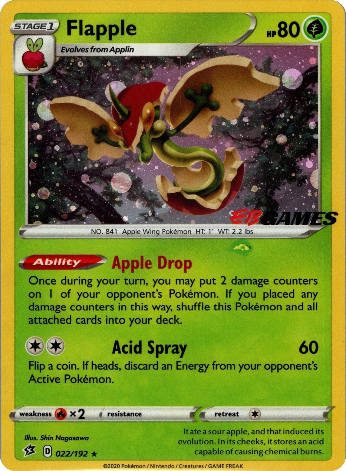 Image of Flapple (022/192) (EB Games Exclusive APAC) [Miscellaneous Cards]