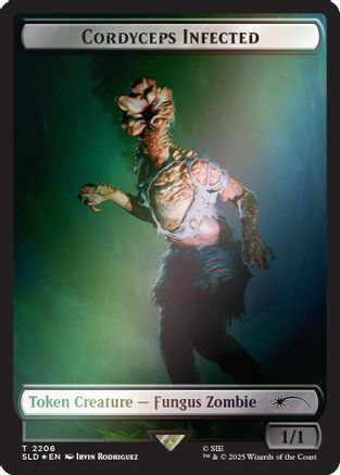 Image of Cordyceps Infected Token (2206) (Rainbow Foil) (SLD-2206) - Secret Lair Drop Series Foil