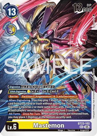 Image of Mastemon [BT23-102] (Alternate Art) [Limited Card Pack -Billion Bullet-]