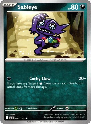 Image of Sableye (059/094) (Reverse Holo) [Mega Evolution: Phantasmal Flames]