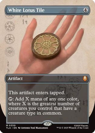 Image of White Lotus Tile (Borderless) [Avatar: The Last Airbender]