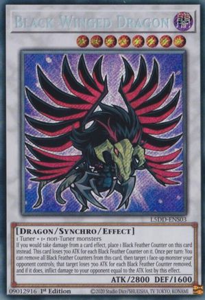 Image of Black-Winged Dragon [L5DD-ENS03] Secret Rare