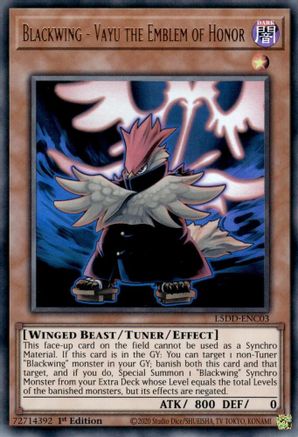 Image of Blackwing - Vayu the Emblem of Honor [L5DD-ENC03] Ultra Rare