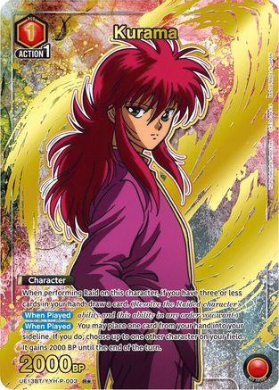 Image of Kurama (003) (R*) (UE13BT/YYH-P-003) - UE13BT Yu Yu Hakusho Ghost Files Foil