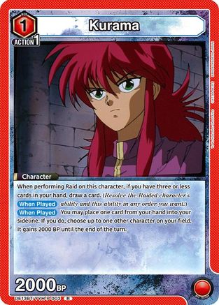 Image of Kurama (003) (UE13BT/YYH-P-003) - UE13BT Yu Yu Hakusho Ghost Files Foil