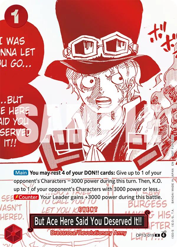 Image of But Ace Here Said You Deserved It!! (3rd Anniversary Treasure Campaign Pack) [One Piece Promotion Cards]