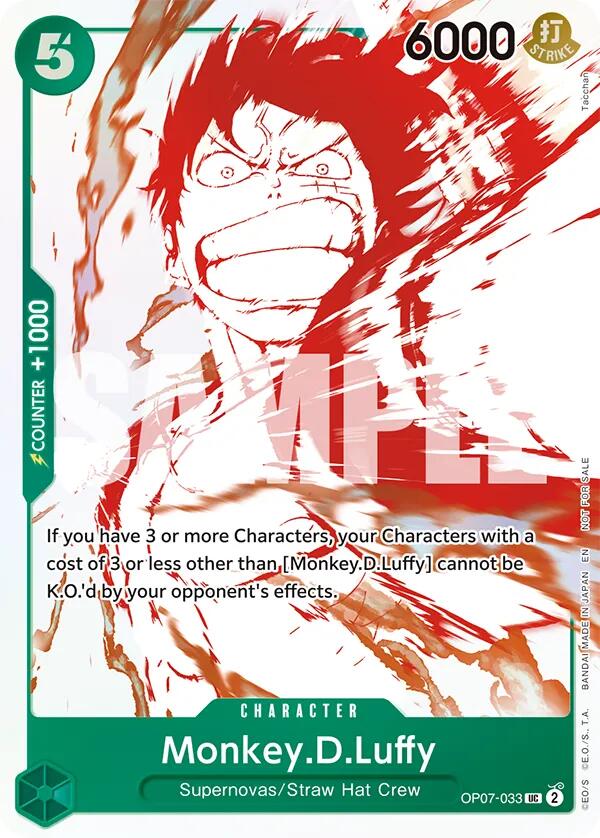 Image of Monkey.D.Luffy (OP07-033) (3rd Anniversary Treasure Campaign Pack) [One Piece Promotion Cards]