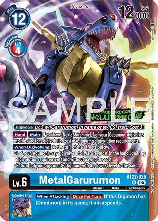 Image of MetalGarurumon [BT22-026] (Evolution Cup 2025 Vol. 3 Participant) [Cyber Eden]