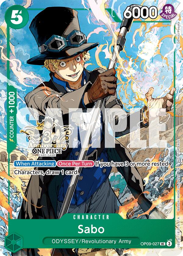 Image of Sabo (OP09-027) (3rd Anniversary Tournament 3 Brothers Pack [Carrying On His Will: 3rd Anniversary Tournament Cards]