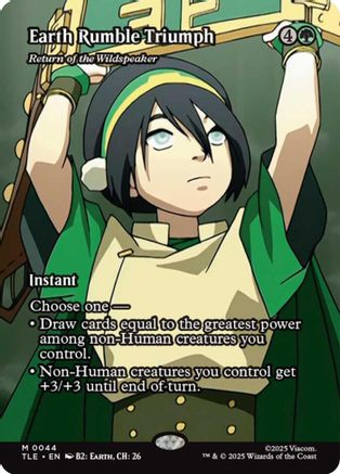 Image of Earth Rumble Triumph - Return of the Wildspeaker (Borderless) [Avatar: The Last Airbender: Eternal-Legal]