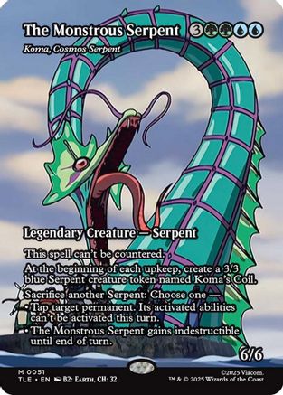 Image of The Monstrous Serpent - Koma, Cosmos Serpent (Borderless) [Avatar: The Last Airbender: Eternal-Legal]