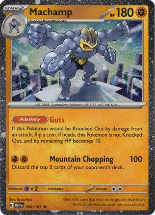 Image of Machamp 068/165 (Cosmos Holo) [Miscellaneous Cards]