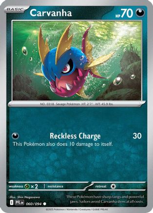 Image of Carvanha (060/094) [Mega Evolution: Phantasmal Flames]