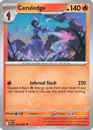 Image of Ceruledge (020/094) [Mega Evolution: Phantasmal Flames]