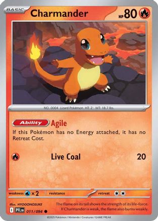 Image of Charmander (011/094) [Mega Evolution: Phantasmal Flames]