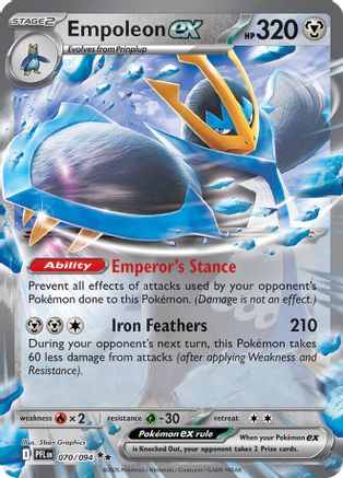 Image of Empoleon ex (070/094) [Mega Evolution: Phantasmal Flames]