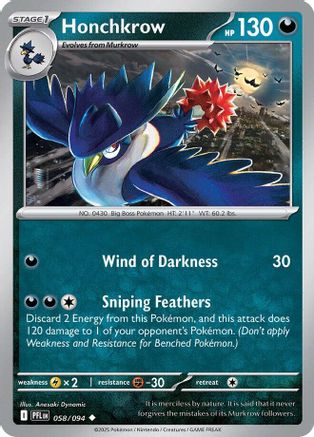 Image of Honchkrow (058/094) [Mega Evolution: Phantasmal Flames]