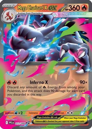 Image of Mega Charizard X ex (013/094) [Mega Evolution: Phantasmal Flames]