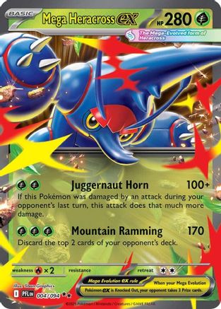 Image of Mega Heracross ex (004/094) [Mega Evolution: Phantasmal Flames]