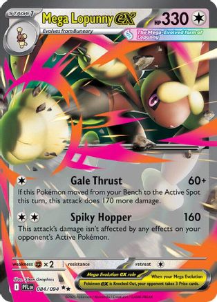Image of Mega Lopunny ex (084/094) [Mega Evolution: Phantasmal Flames]